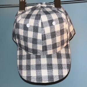 COCUS POCUS Buffalo Check Baseball Cap Hat in Gray Plaid